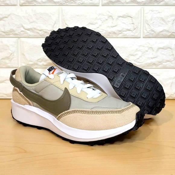 Nike Shoes - Nike Women's Olive Green Beige White Sneakers